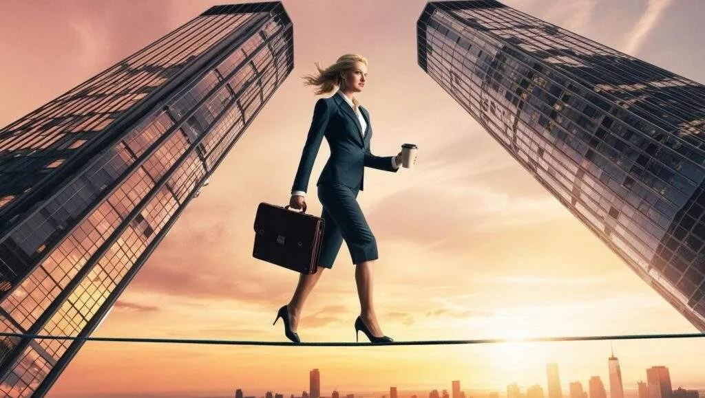 A Professional Balancing On A Tightrope